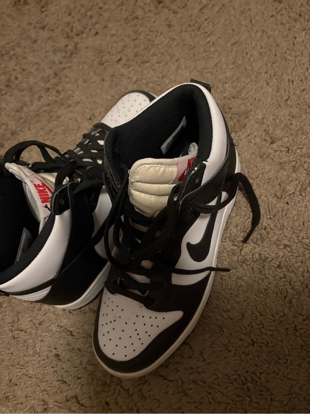 Nike Black & White pandas kids 5.5y